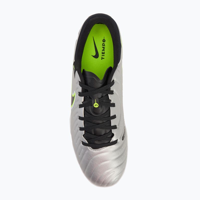 Buty piłkarskie męskie Nike Tiempo Legend 10 Academy TF metallic silver/volt/black 5