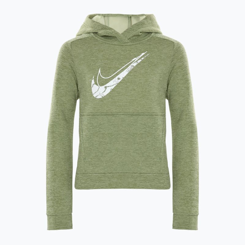 Bluza dziecięca Nike Multi Stain Repel Therma-FIT Hoodie oil green/olive aura/heather/white