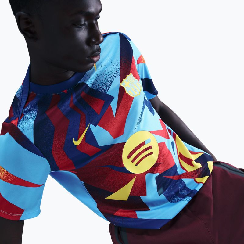 Koszulka piłkarska męska Nike FC Barcelona Academy Pro SE Pre-Match university blue/opti yellow 5