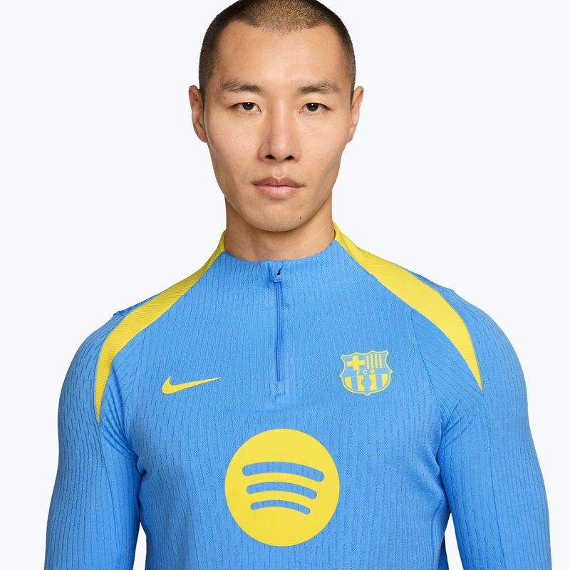 Longsleeve piłkarski męski Nike FC Barcelona Strike Elite SE Drill Top university blue/opti yellow/opti yellow 3
