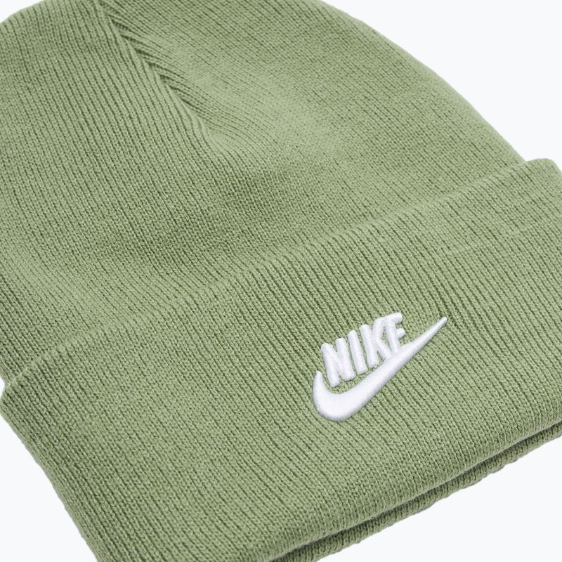 Czapka zimowa dziecięca Nike Peak oil green/white 3