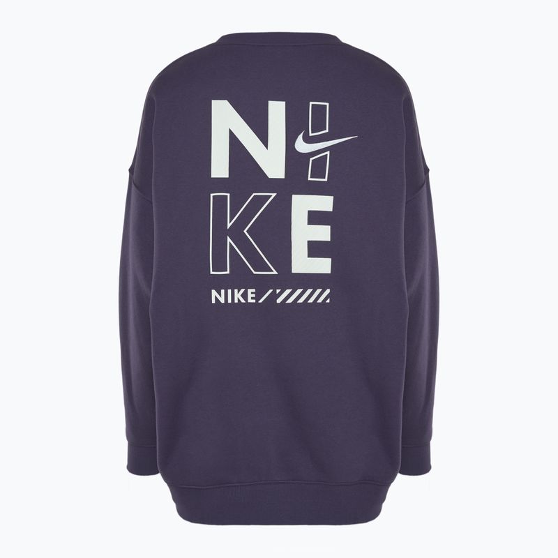 Bluza damska Nike Sportswear Oversized Crew-Neck dark raisin 2