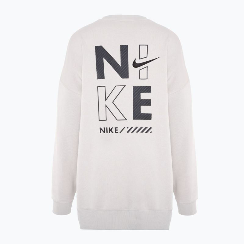 Bluza damska Nike Sportswear Oversized Crew-Neck light iron ore 2