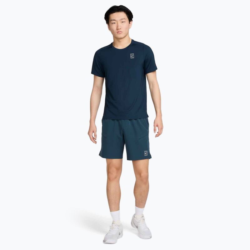 Koszulka tenisowa męska Nike Court Dri-Fit Advantage armory navy/white 2