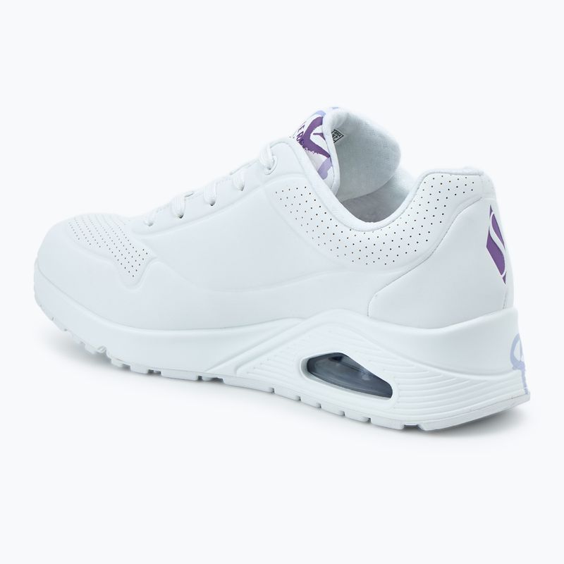 Buty damskie SKECHERS JGoldcrown Uno Spread The Love white/light purple 3