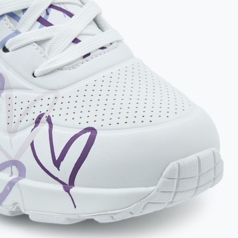 Buty damskie SKECHERS JGoldcrown Uno Spread The Love white/light purple 7