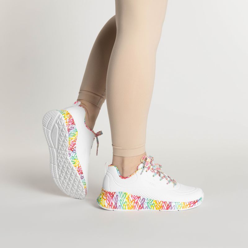 Buty damskie SKECHERS Uno Lite Exuberant Hearts white/multi 2