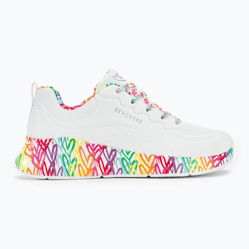 Buty damskie SKECHERS Uno Lite Exuberant Hearts white/multi 3