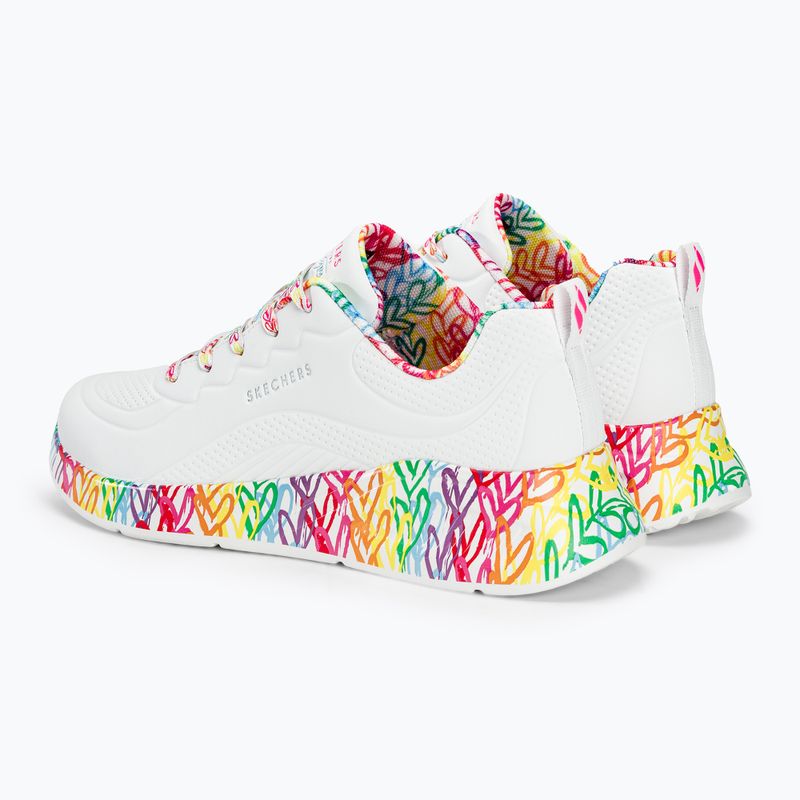 Buty damskie SKECHERS Uno Lite Exuberant Hearts white/multi 4