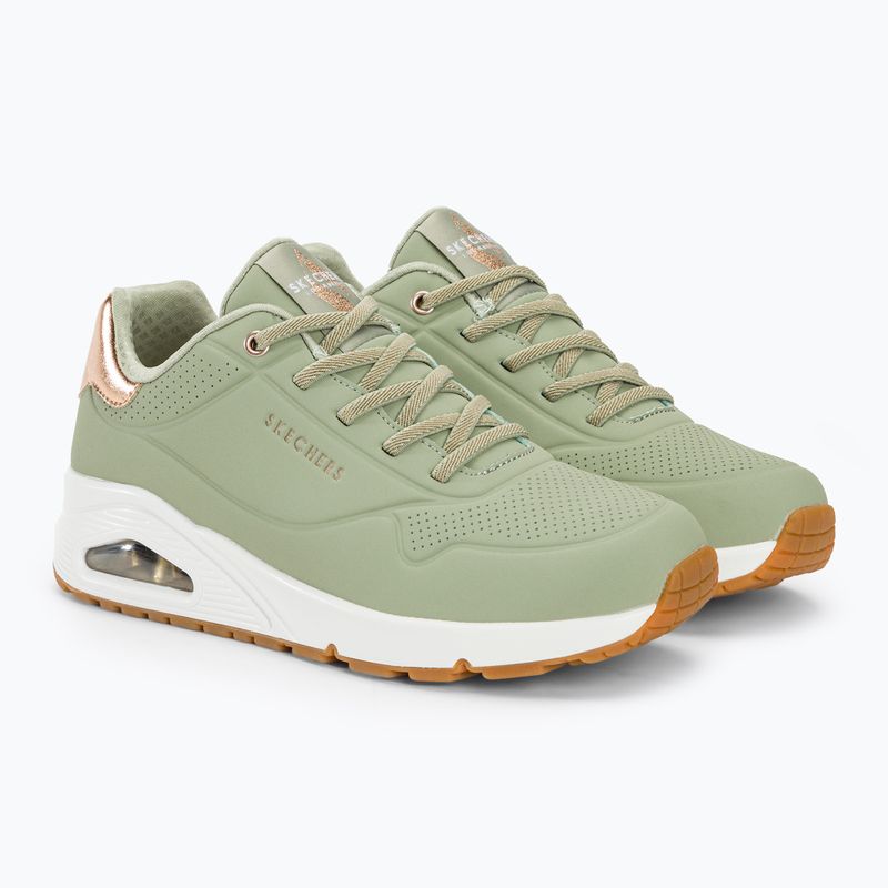 Buty damskie SKECHERS Uno Shimmer Away sage/rose gold/mesh 5