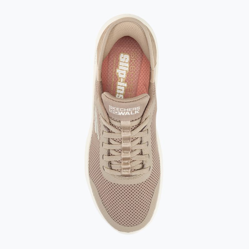 Buty damskie SKECHERS Slip-ins Go Walk Flex Grand Entry taupe/white 6