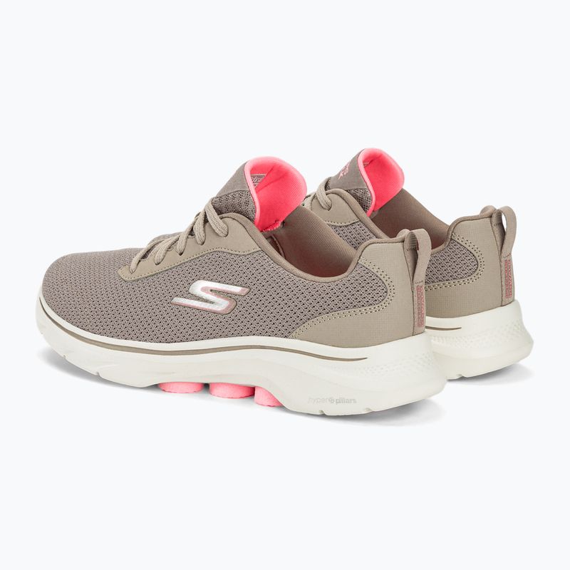 Buty damskie SKECHERS Go Walk 7 Clear Path taupe/pink 3