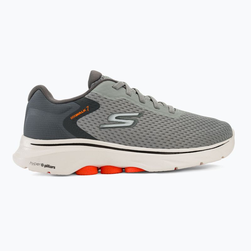 Buty męskie SKECHERS Go Walk 7 The Construct grey/white/orange 2