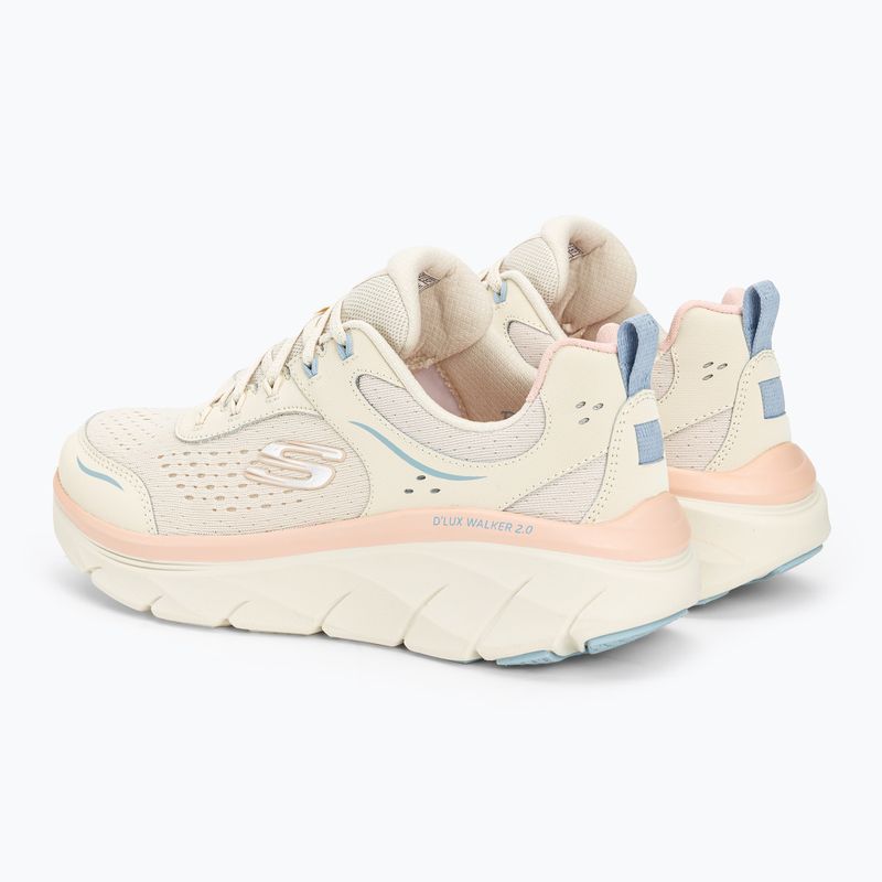 Buty damskie SKECHERS D'Lux Walker 2.0 Daisy Doll beige/mesh/pink/blue 3