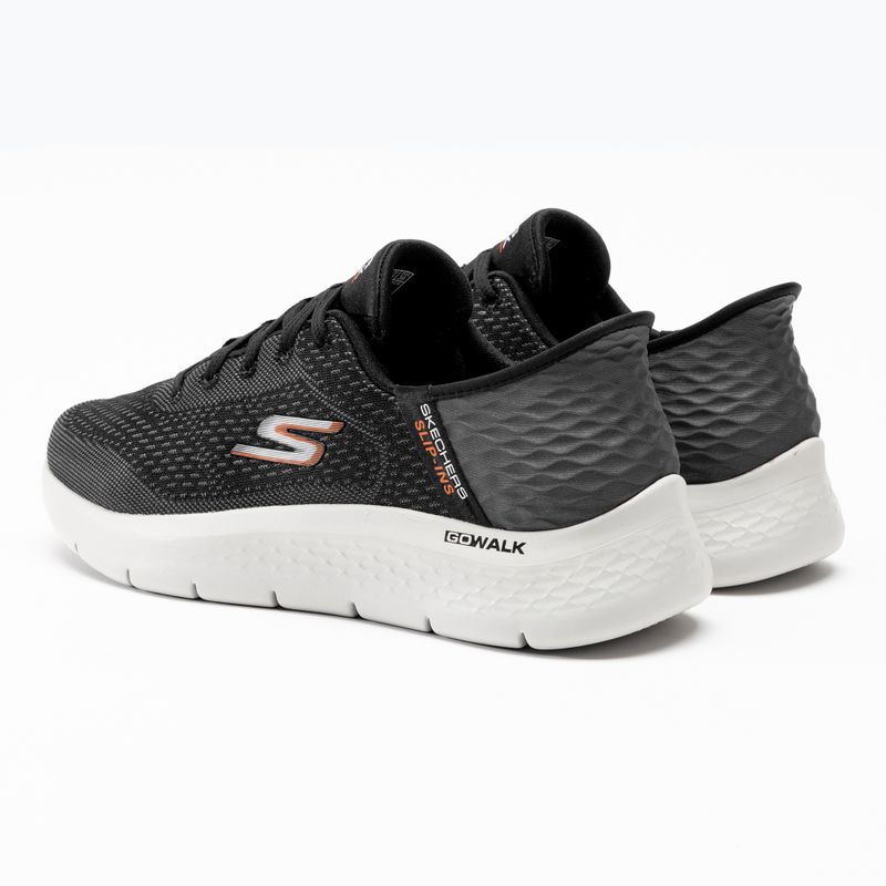 Buty męskie SKECHERS Slip-ins Go Walk Flex New World black/white/orange 3