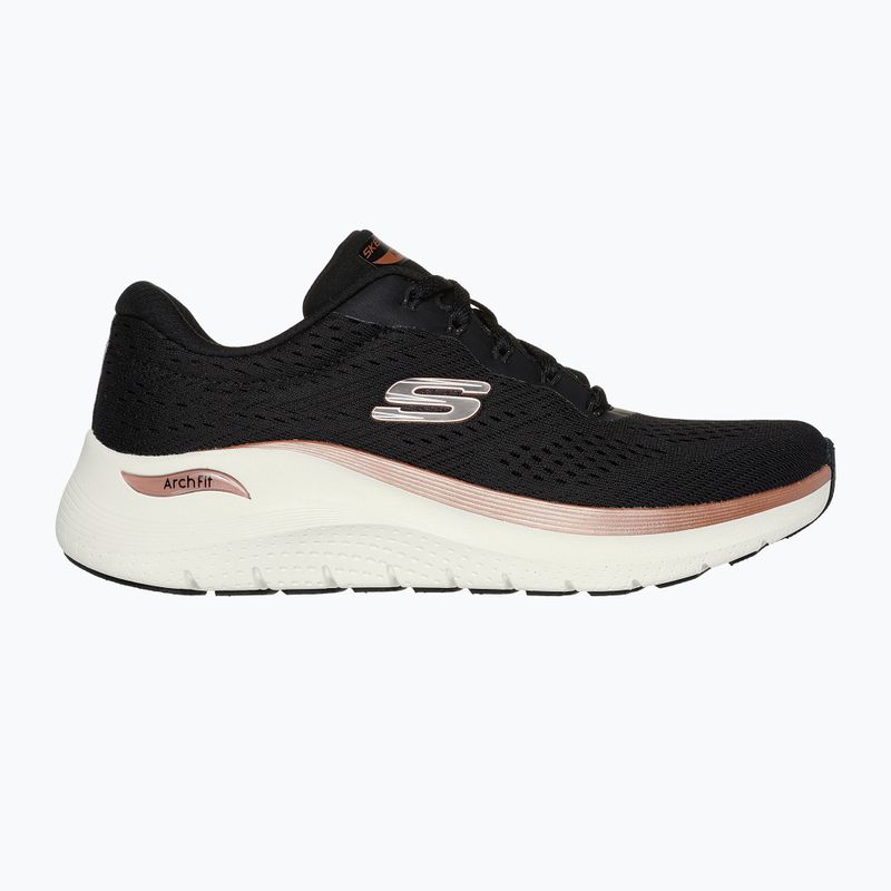 Buty damskie SKECHERS Arch Fit 2.0 Glow The Distance black/rose gold 2