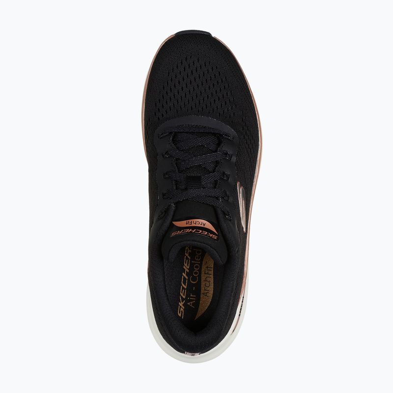 Buty damskie SKECHERS Arch Fit 2.0 Glow The Distance black/rose gold 5