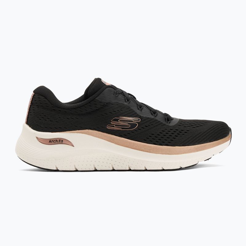 Buty damskie SKECHERS Arch Fit 2.0 Glow The Distance black/rose gold 2