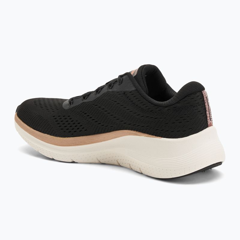 Buty damskie SKECHERS Arch Fit 2.0 Glow The Distance black/rose gold 3