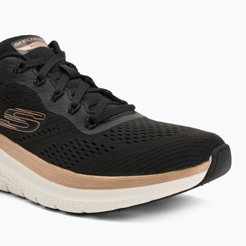 Buty damskie SKECHERS Arch Fit 2.0 Glow The Distance black/rose gold 7