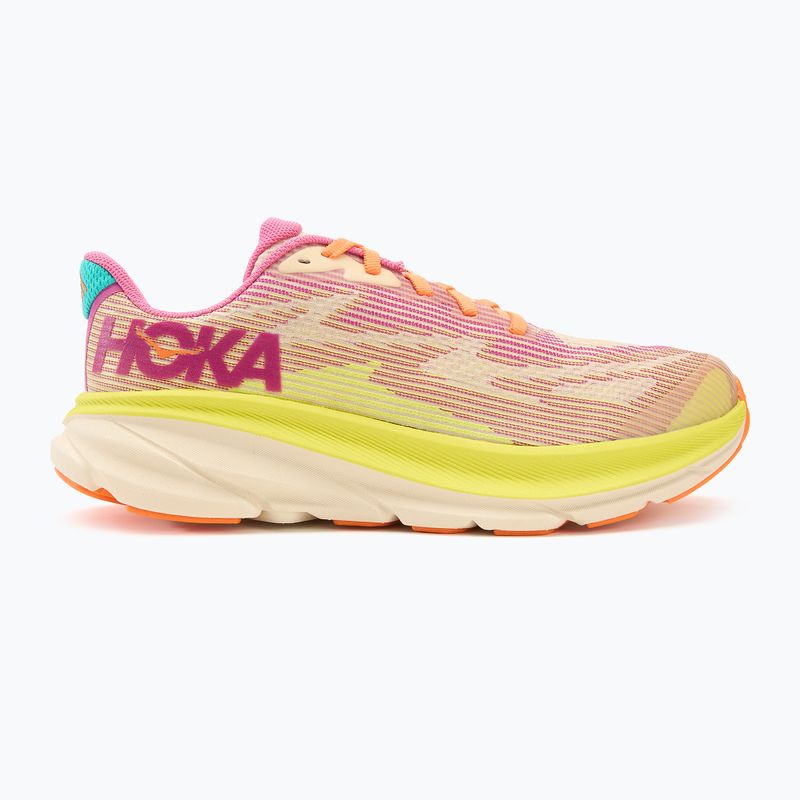 Buty do biegania dziecięce HOKA Clifton 9 fuchsia/vanilla 2