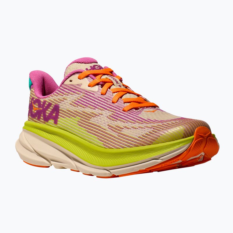 Buty do biegania dziecięce HOKA Clifton 9 fuchsia/vanilla 8