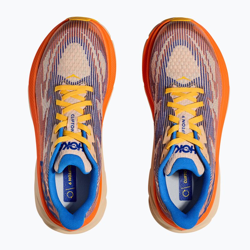 Buty do biegania dziecięce HOKA Clifton 9 ultramarine/electric tangerine 12