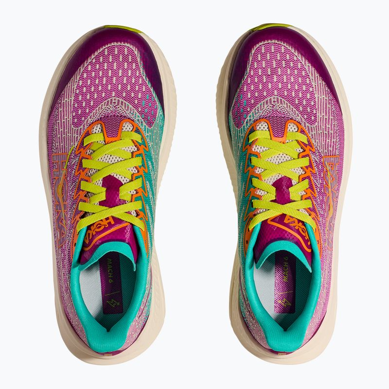 Buty do biegania dziecięce HOKA Mach 6 fuchsia/electric aqua 12