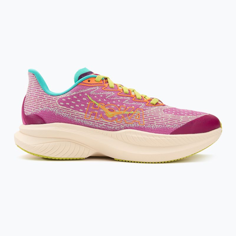 Buty do biegania dziecięce HOKA Mach 6 fuchsia/electric aqua 2