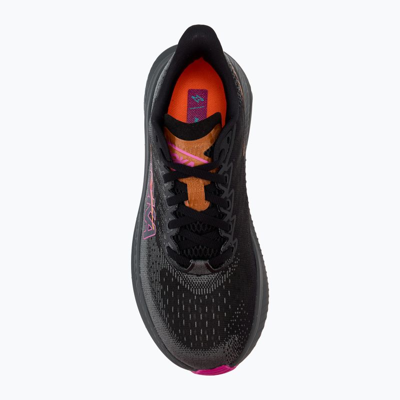 Buty do biegania damskie HOKA Mach 6 black/fuchsia 5