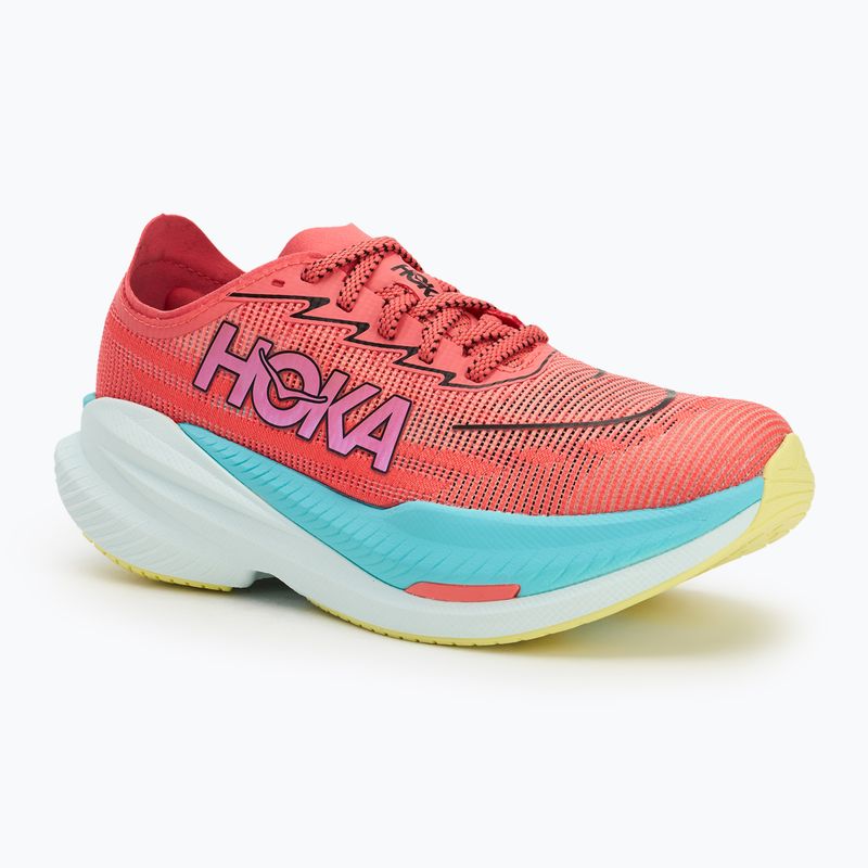 Buty do biegania damskie HOKA Mach X 2 grapefruit/electric coral 2