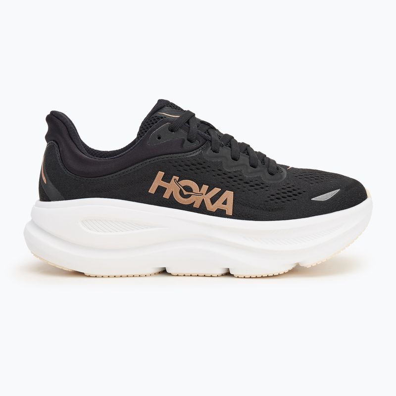 Buty do biegania damskie HOKA Bondi 9 black/rose gold 2