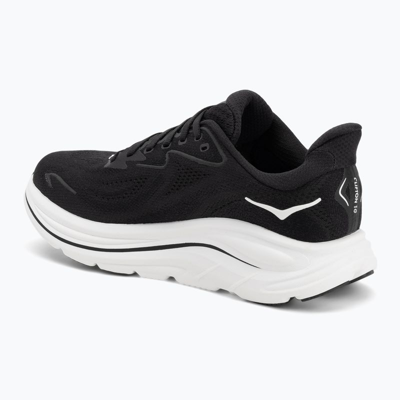 Buty do biegania damskie HOKA Clifton 10 Wide black/white 3