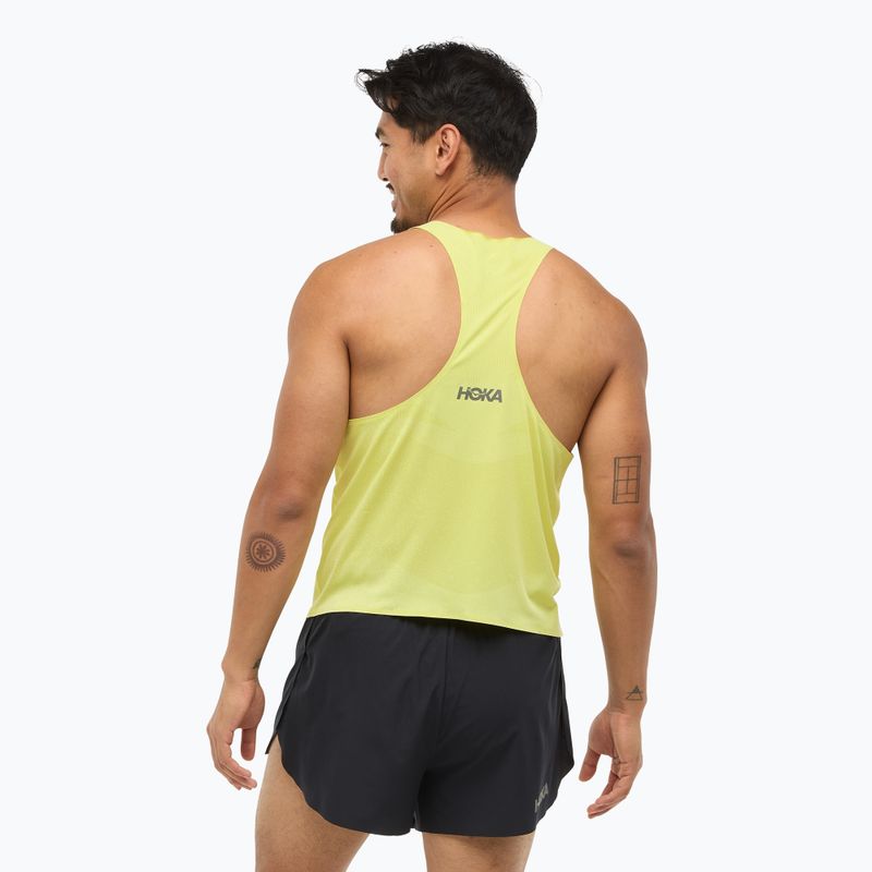 Koszulka do biegania męska HOKA Race Singlet hoka citrus 3