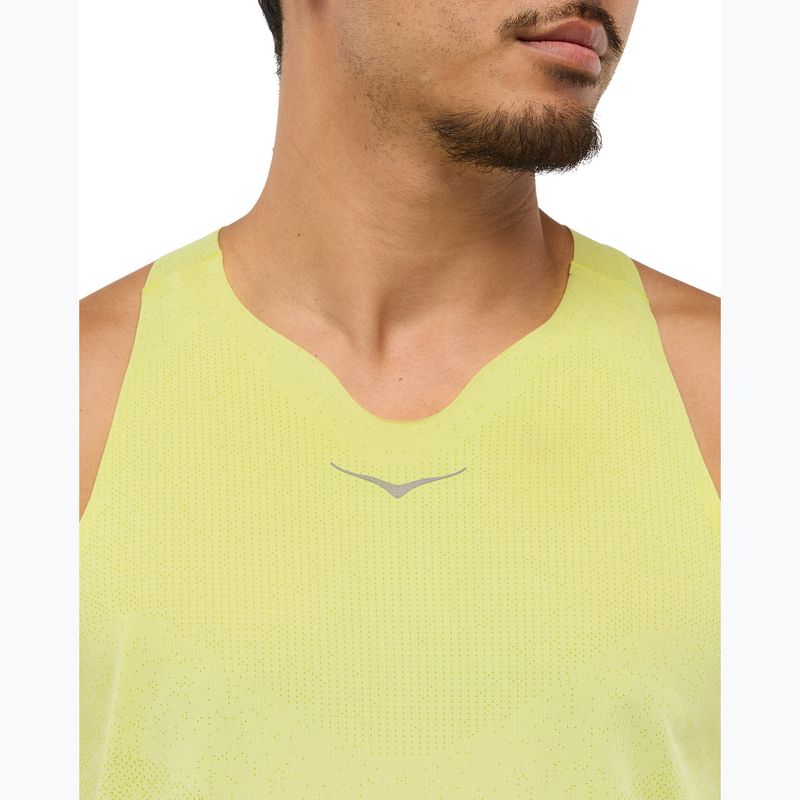 Koszulka do biegania męska HOKA Race Singlet hoka citrus 5