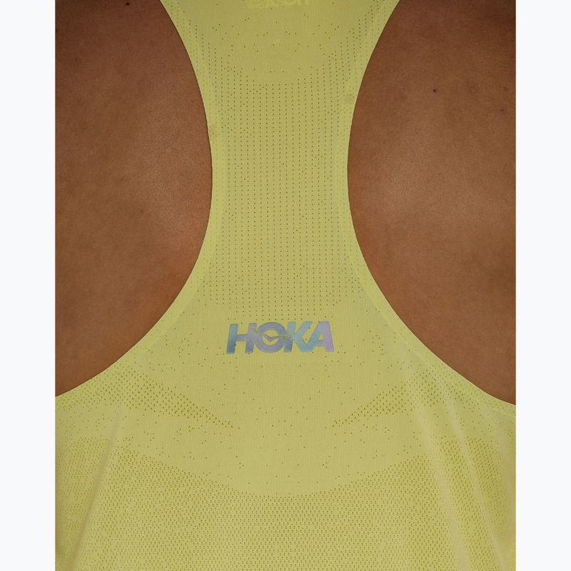 Koszulka do biegania męska HOKA Race Singlet hoka citrus 7