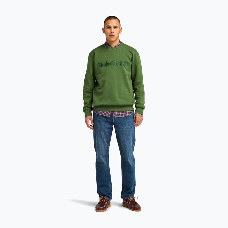 Bluza męska Timberland Embroidery Tonal Crew Neck black forest green 2