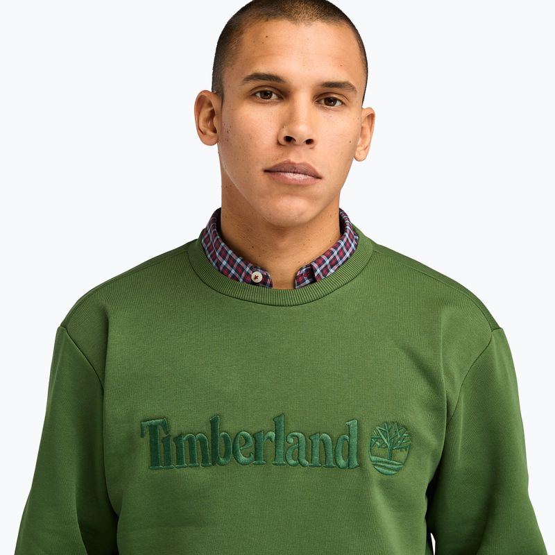 Bluza męska Timberland Embroidery Tonal Crew Neck black forest green 4