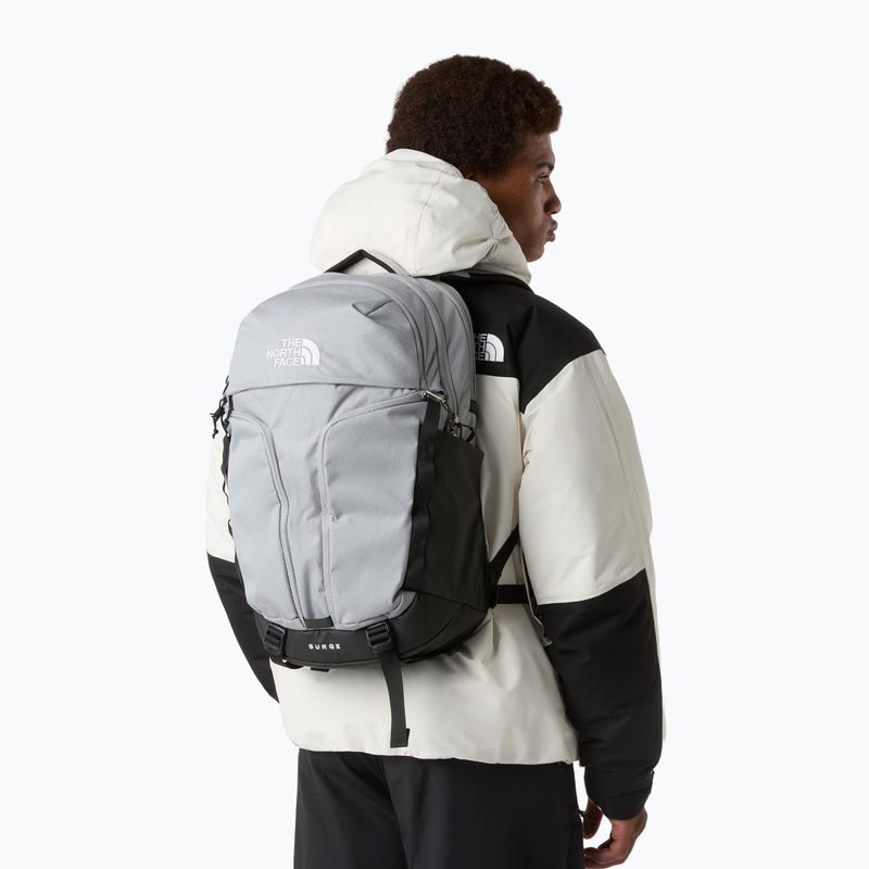 Plecak miejski The North Face Surge 31 l melt grey dark heather/tnf black 7