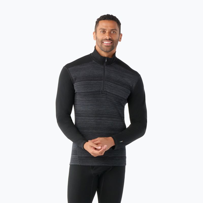 Bluza termoaktywna męska Smartwool Classic Thermal Merino Base Layer 1/4 Zip Boxed black color shift