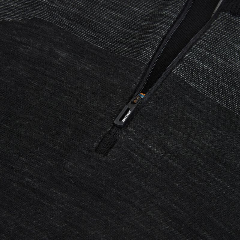 Bluza termoaktywna męska Smartwool Intraknit Thermal Merino Base Layer 1/4 Zip black/white 3