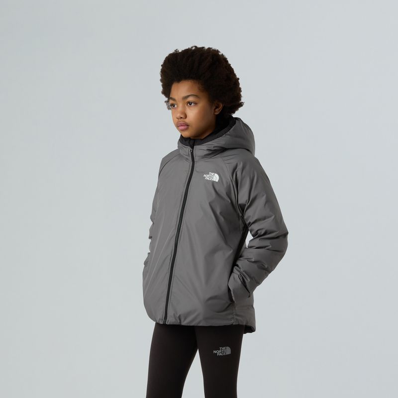 Kurtka ocieplana dziecięca The North Face Reversible Perrito Hooded black/smoked pearl 5