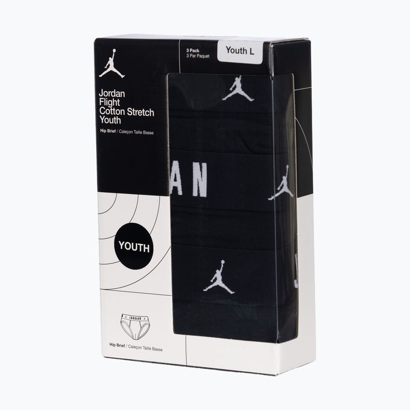 Bokserki dziecięce  Jordan JHB Briefs 3 pary black 3