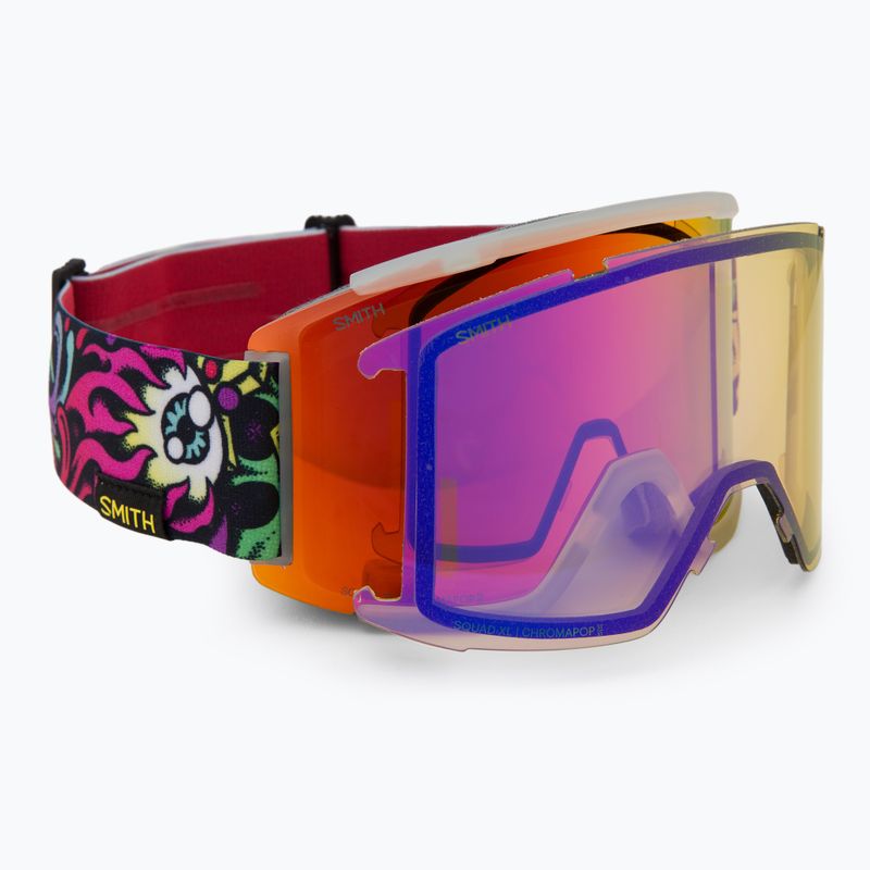 Gogle narciarskie Smith Squad XL artist series tallboy/red mirror/storm yellow flash