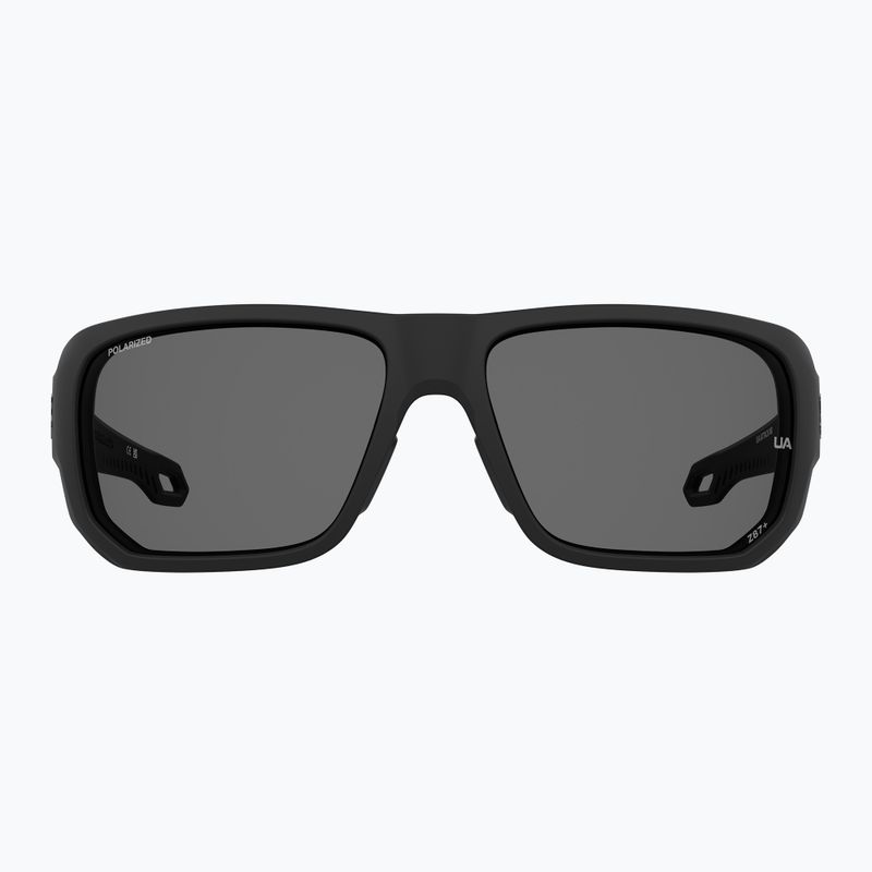 Okulary przeciwsłoneczne męskie Under Armour Attack MD S3 matte black/grey polarized oleophobic 3