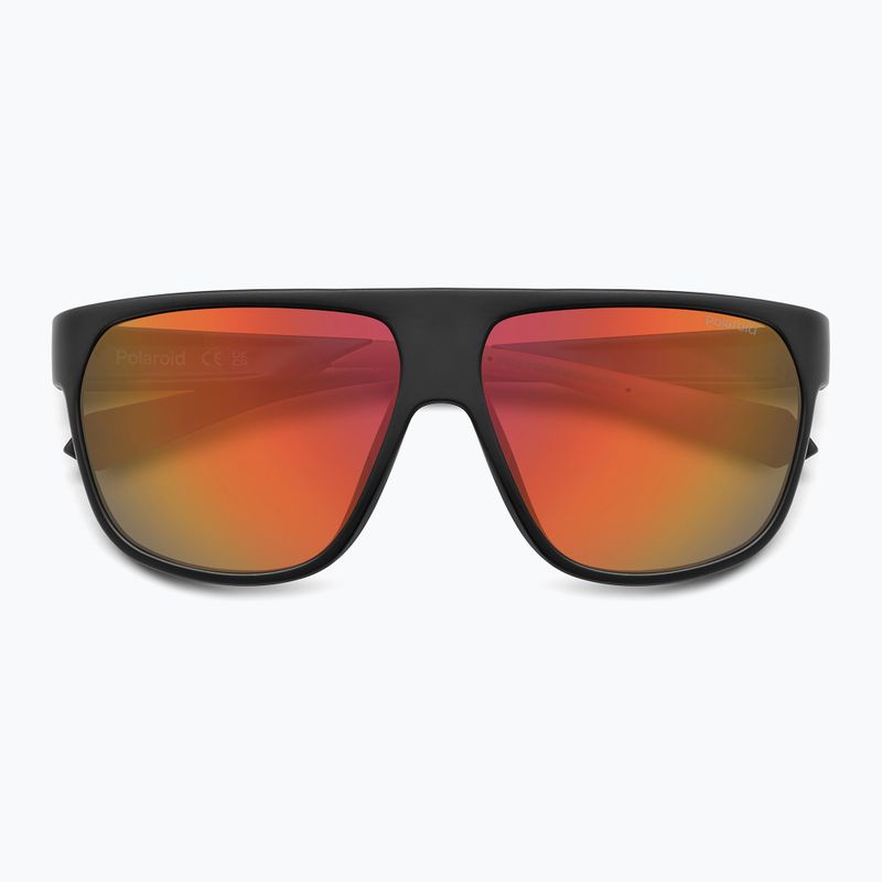 Okulary przeciwsłoneczne męskie Polaroid PLD 7053/S matte black red/red multilayer polarized 4