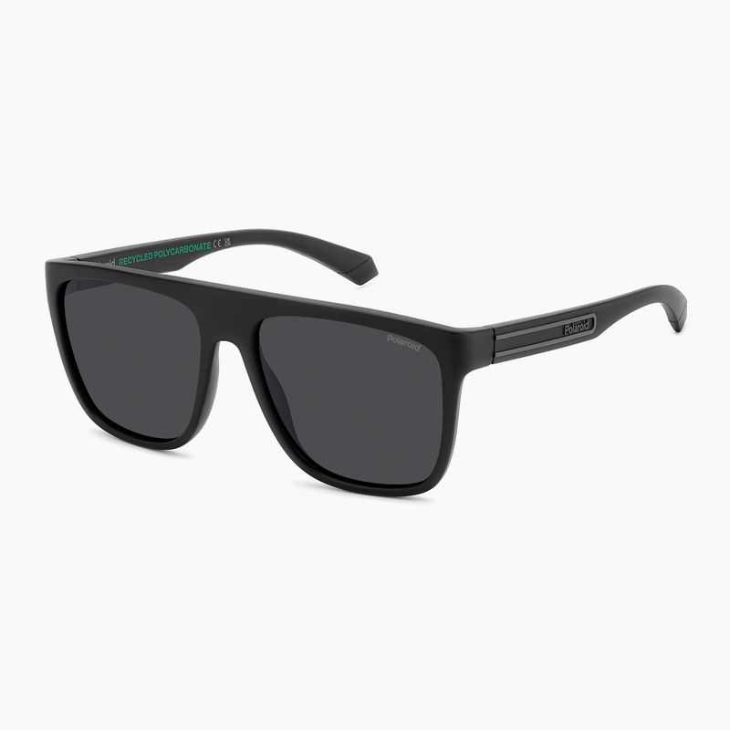 Okulary przeciwsłoneczne męskie Polaroid PLD 2162/S matte black/grey polarized 2