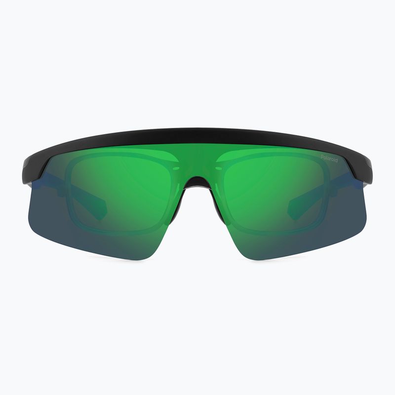 Okulary przeciwsłoneczne męskie Polaroid PLD 7056/CI/S matte black green/greygreen mirror polarized 3
