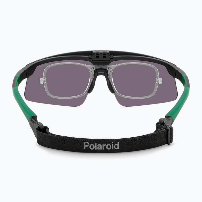 Okulary przeciwsłoneczne męskie Polaroid PLD 7056/CI/S matte black green/greygreen mirror polarized 4