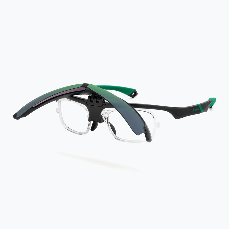 Okulary przeciwsłoneczne męskie Polaroid PLD 7056/CI/S matte black green/greygreen mirror polarized 6